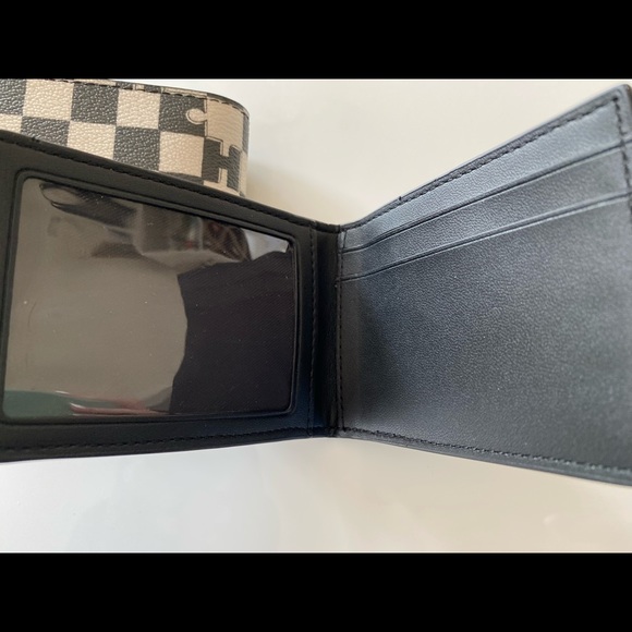 NWT Coach 3 in 1 Wallet with Checker Print C6789 Black/Chalk - Picture 8 of 13